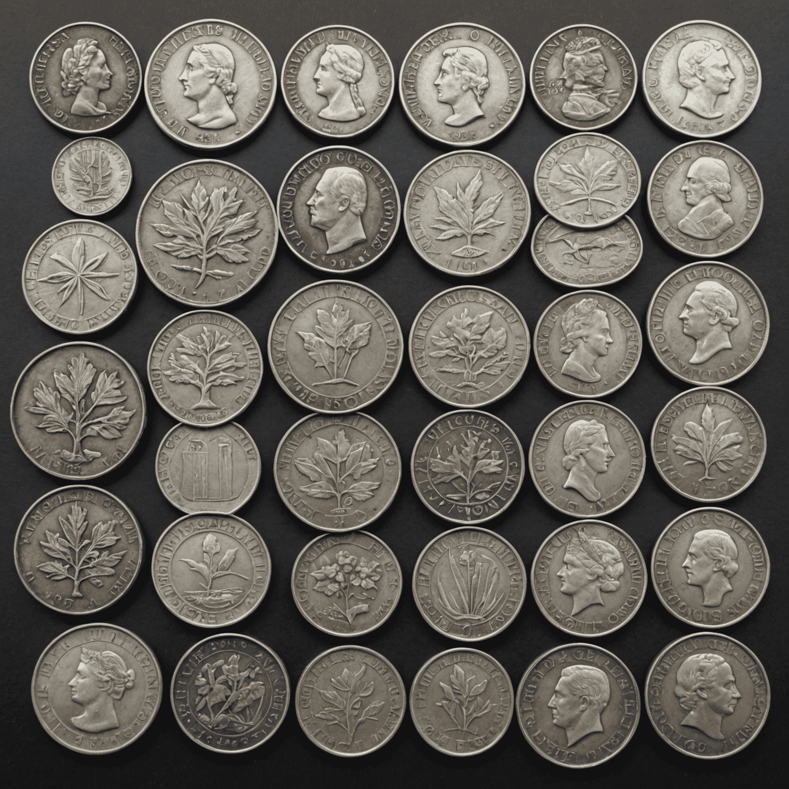 A collection of various silver rounds and coins, showcasing the diversity of designs and sizes available