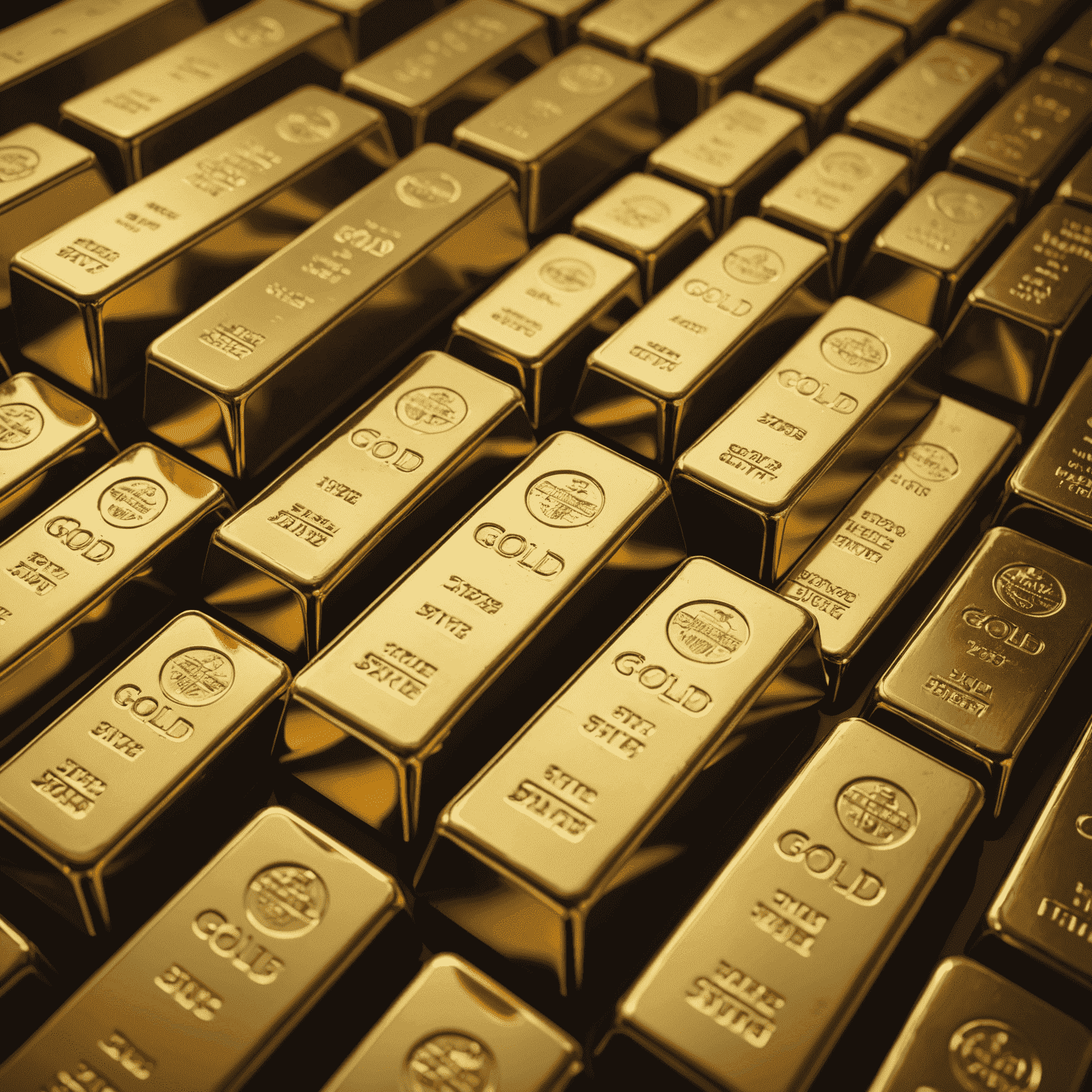 An image of gold bars and coins, symbolizing the stability and security of gold as an investment asset.