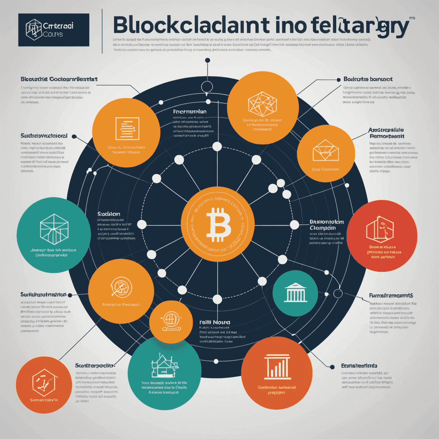 An infographic illustrating how blockchain technology, the foundation of cryptocurrencies like Coin1, is transforming various sectors in South Africa, from finance to supply chain management.